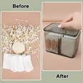 Lingsida Qtip Cotton Ball Holder Dispenser, Clear Apothecary Jar Home ...