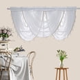 thumbnail image 3 of Lubelski Solid Color Semicircle Kitchen Short Curtain Window Valance Drape Home Decor, 3 of 11