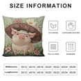 thumbnail image 5 of SHANXI Little Mushroom Pillow Covers Spring Flowers Pillow Case Summer Mushroom Floral Throw Pillow Covers Square Home Decorative Cushion Pillowcase for Sofa Bedroom 22x22in, 5 of 5