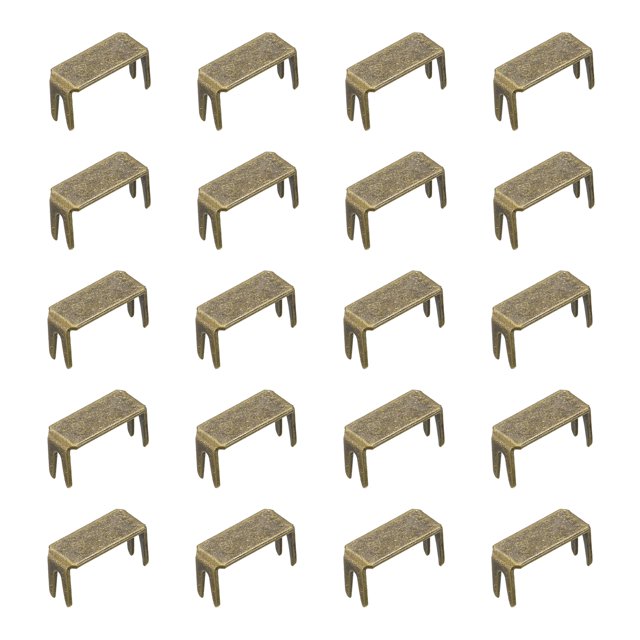 Unique Bargains 20Pack Zipper Stoppers, #8 Top & Bottom Stops for Rescue Repair, Bronze Tone