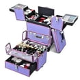 thumbnail image 5 of Byootique 2in1 Nail Polish Organizer Rolling Makeup Train Case Manicure Purple, 5 of 8