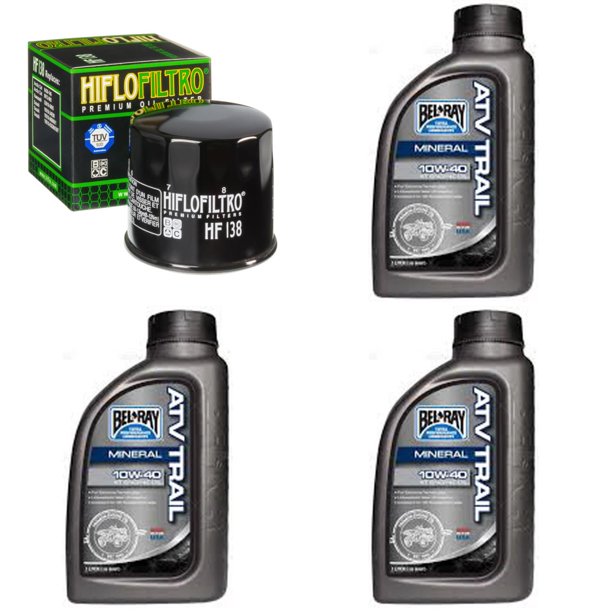 Complete Mineral Engine Oil 10W40 Change Kit for ATV ARCTIC CAT 500