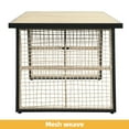 thumbnail image 4 of DWVO Patio Dining Table 59.1" x 34.3" Outdoor Furniture Wood Metal Rectangular Table, Brown, 4 of 8