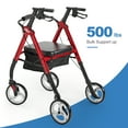 Zler Heavy Duty Rollator Walker 500 lbs, Bariatric Rollator Walker with