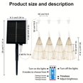 thumbnail image 4 of 4 Packs, Hanging Solar Firework Lights 480 LED Starburst Lights Copper Wire Outdoor Waterproof Lights Timer 8 Modes Remote Control Fairy Decorative Lights For Patio Umbrella, Eave, Garden Tree Christ, 4 of 4