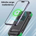 thumbnail image 4 of Mr. Gadgets Solar Blast Power Bank 20000 Mah Bateria Panel Solar De Carga Portatil Con Linterna, Manivela De Emergencia, Carga Inalambrica, Color Negro Con Verde., 4 of 7
