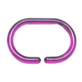 thumbnail image 2 of Clear Purple Plastic Shower Curtain Rings - Set of 12, 2 of 5