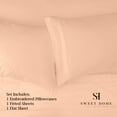thumbnail image 3 of Sweet Home Collection Twin Sheet Sets, Classic 1800 Series Deep Pocket 3 Piece, Luxury Soft Microfiber Bed Sheet Sets, Peach, 3 of 5