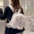 thumbnail image 4 of Backpack Girls Detachable Bunny Plush Backpack Casual Everyday Stylish Daypack with Toy White One Size, 4 of 4