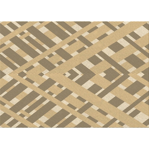 Ahgly Company Indoor Rectangle Patterned Copper Brown Area Rugs, 8' x 10'