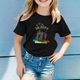 thumbnail image 1 of T-shirt Col Rond Imprimé Dessin Animé Jeux Olympiques Paris 2024, Manches Courtes Décontractées Garçons et Filles-Week, 1 of 5