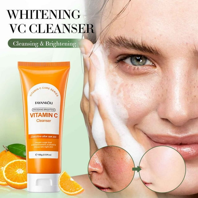 Puntoco Limpiador facial con vitamina C Limpiador facial con vitamina C Limpia suavemente, ilumina visiblemente y reduce la apariencia de manchas oscuras para todo tipo de piel 100 g