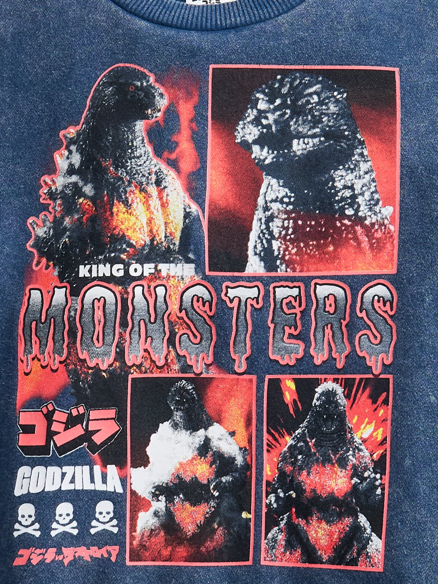 Godzilla Boys' Halloween Graphic Sweatshirt with Long Sleeves, Sizes 4-18