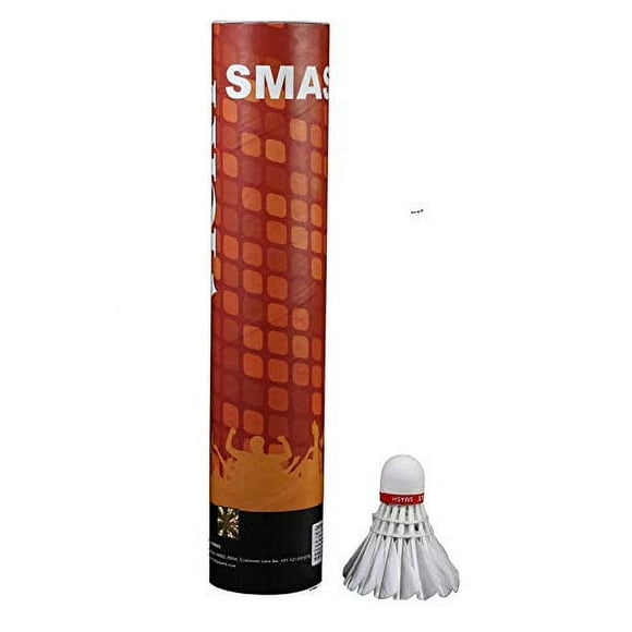 Vicky Smash Feather Shuttlecock Ideal For Friendly Matches , Competitions | White , Pack Of 10