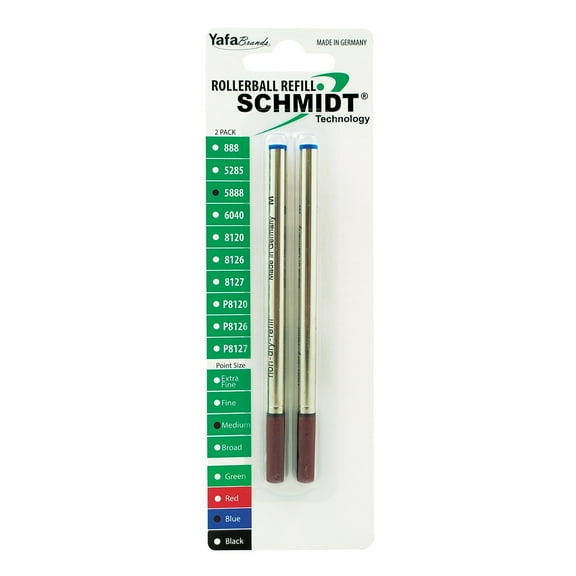 Schmidt Ink Schmidt 888 Safety Ceramic Rollerball Metal Tube Refill Fits Universal Pens Medium Blue