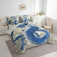 thumbnail image 3 of Manfei Blue Dragon 7-Piece Bedding Comforter Set,Magic Animal King Bedding Sets,Boho bohemian Style Bed Sheets For Boys Kids,Microfiber Bedroom Decor Reversible, 3 of 8