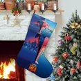 thumbnail image 1 of P624-Mi Villano Favorito Tema: Calcetines de Navidad, fino lino blanco para colgar en escaleras y chimenea, decoración navideña para el hogar, regalo de Navidad. 54cm × 38cm, 1 of 5