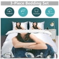 thumbnail image 5 of Lisa Weave Breathable Surface Soft Finish Durable Zipper Duvet Cover Sets for Comfort Sleep, 5 of 5