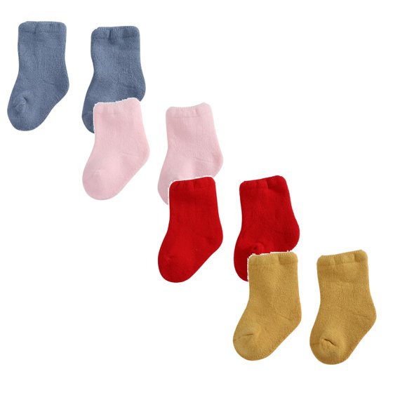 WEAIXIMIUNG Kids Winter Warm Long Socks Toddlers Boys Girls Children Socks Princess Socks Floor Socks pack 5