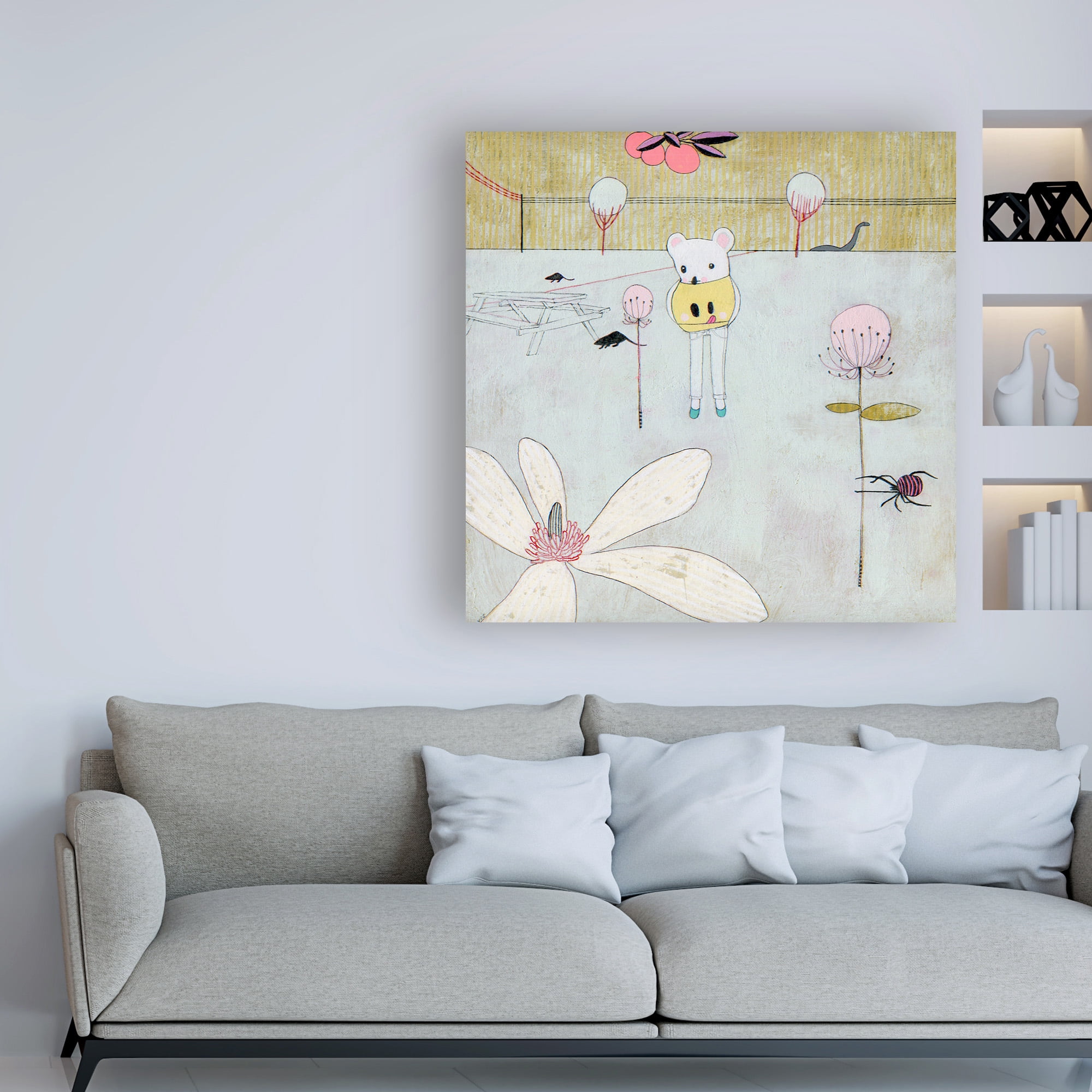 Trademark Fine Art 'Walk In The Park Mouse' Canvas Art by Jennifer Davi