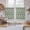 Green, variant on Sage Green Pine Leaves Tier Curtains 54 Inch Length, Abstract Geometric Gray Plaid Cafe Short Curtains for Bathroom Over Sink, Small Kitchen Curtain Light Filtering Tiered Drapes 2 Panels 27.5"Wx54"L