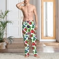 thumbnail image 2 of Mens Pajama Pants Bottoms with Pockets - Blueberry design strawberry Comfy Mens Pj Pants, Soft Men Lounge Pants, 2 of 5