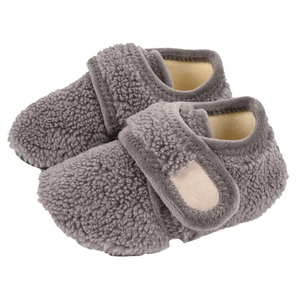 HNMKIU Soft Soled Indoor Floor Socks for Children In Autumn and Winter for Both Boys and Girls Providing Warmth Baby Slippers for Toddlers 0 to 7 Years Grey,2-3 Years
