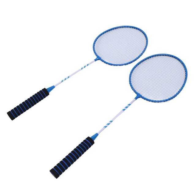 2PCS Iron Alloy Badminton Rackets Adults Teens with Nylon Shuttlecocks Carrying Bag Suitable for Outdoor Backyard Games