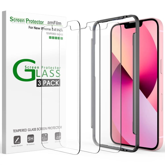 Protector de pantalla AmFilm Glass compatible con iPhone 13 Mini