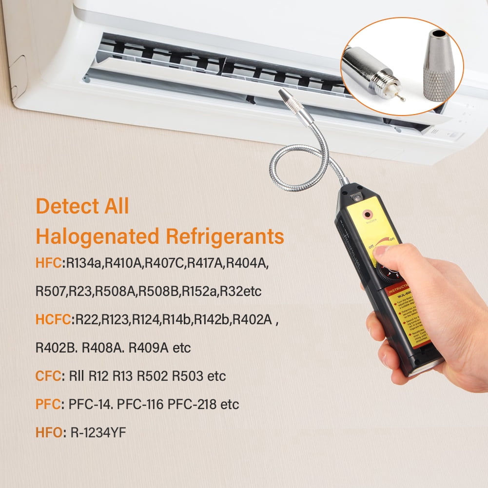 Lepmerk Leakage Detector,Checker R134a R410A R404A Tester Checker R134a Leak WJL-6000 Leak R134a R410A R12 Sniffer Tester Checker Leak Sniffer Tester Freon Leak QISUO ERYUE Leak W-6000 Leak SIUKE