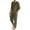 Army Green, variant on Men's 2 Pieces Cotton Linen Set Henley Shirt Long Sleeve and Casual Beach Pants Summer Yoga Outfits