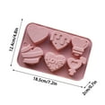 thumbnail image 3 of Love 6 Cavity Heart Chocolate Mold For Diy Cake Jelly Soap Baking Tool, 3 of 3
