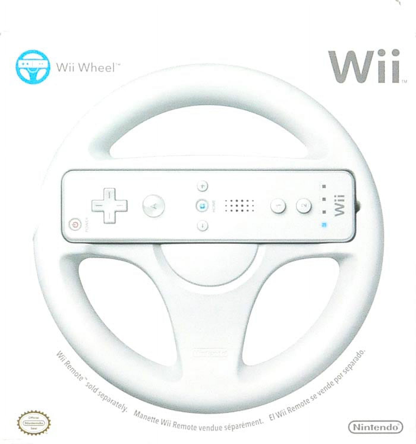 Wheel Controller for Nintendo Wii, White, RVLAHA, 00045496890216 - image 2 of 4