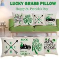 thumbnail image 2 of AMERTEER 4PC St. Patrick‘s Day Linen Pillowcase for Home Decoration 18x18 Inches, 2 of 5