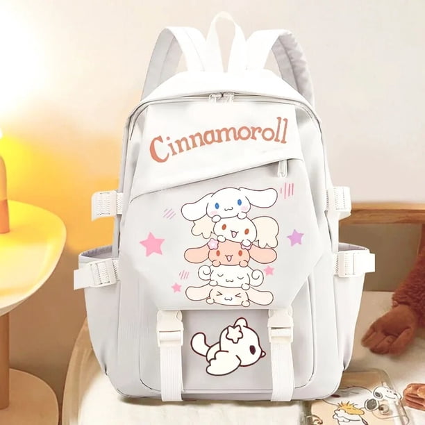 Mochila escolar Sanrio Cinnamoroll Babycinnamoroll para niños y niñas, mochila de gran capacidad, bonita, para estudiantes