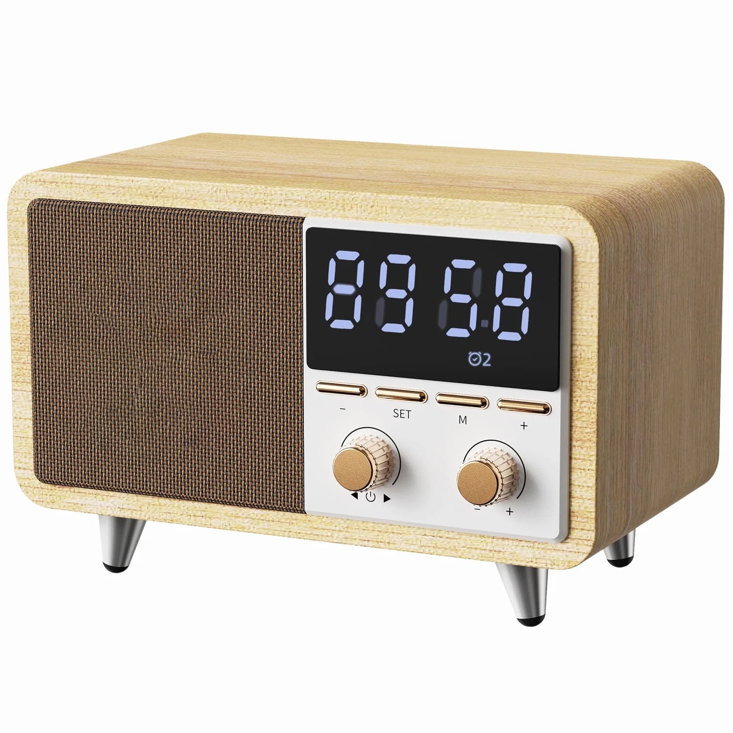 Topteng Retro Radio Bluetooth Tabletop Radio, 12.6x8.3x5.7in