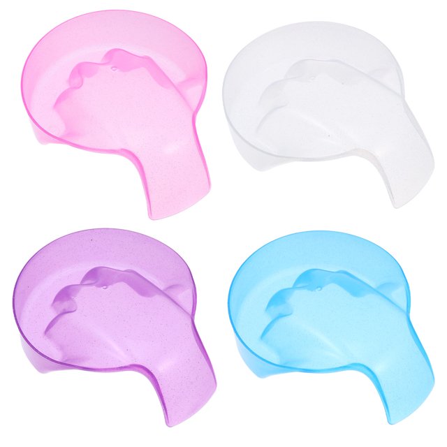 4Pcs Nail Polish Removal Bowls Nail Remover Bowl Hand-shaped Groove For Salon Use