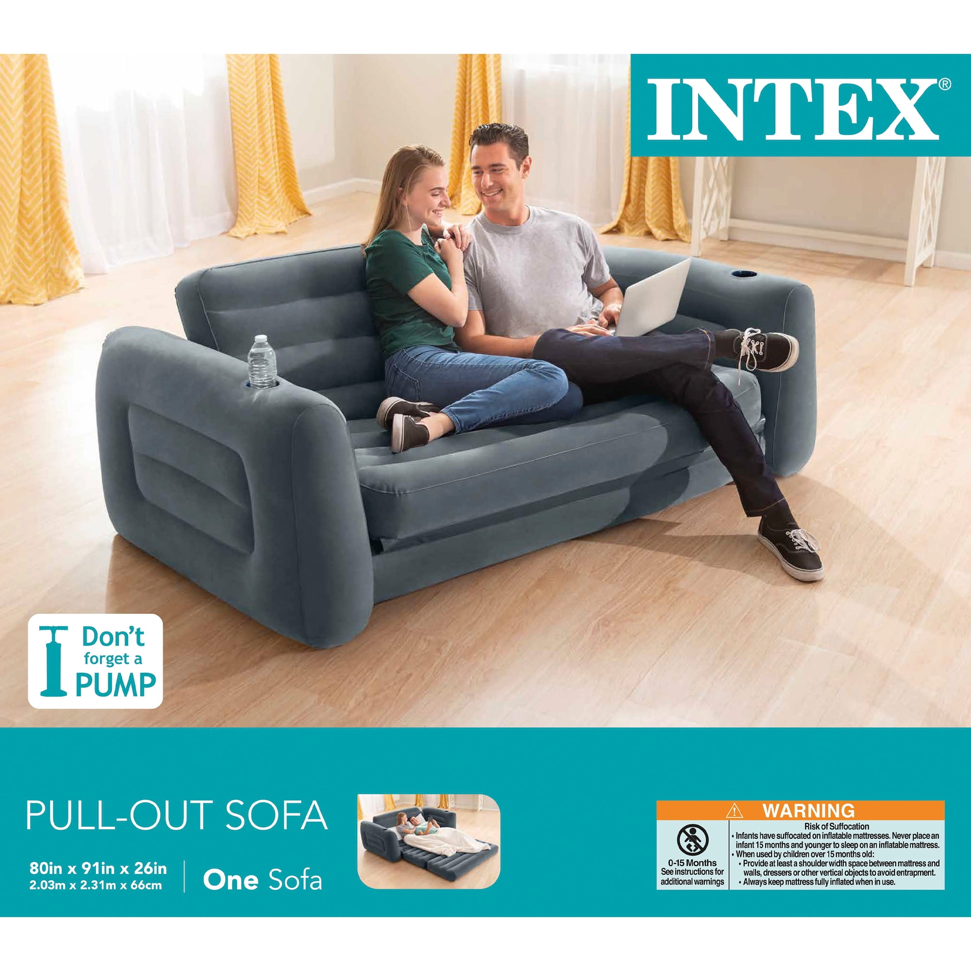 Intex Queen Size Inflatable Sofa Bed with Chair Italy Ubuy