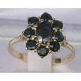 thumbnail image 2 of LBG British Made 10k Yellow Gold Natural Sapphire Womens Engagement Ring - 33 size options - Size 4.75, 2 of 5