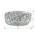 thumbnail image 3 of 714-OB-CL-S-Crystorama Lighting-3 Light Flush Mount in Classic Style - 14 Inches Wide by 7.5 Inches High-Olde Brass Finish-Swarovski Strass Crystal, 3 of 6