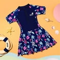 thumbnail image 4 of ATOGUTA Girls Swim Dresses Short Sleeve Swim Dress for Girls Beach Pool Party Skirted Bathing Suit Summer Swimwear Navy, Size 6-12 Years, 4 of 5