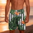 thumbnail image 6 of KIHOUT Men's Tropical Seahorse Print 2-in-1 Swim Trunks - 95% Polyester 5% Spandex, Drawstring Elastic Waist, Lined with Pockets for Beach, Pool and Summer Casual Wear, 6 of 9