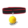 thumbnail image 2 of Pelota de reflejo de boxeo shamjiam reactiva en cuerda con diadema bola amarilla, 2 of 8