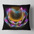 thumbnail image 2 of Designart Colorful Fractal Flower in Dark - Floral Throw Pillow - 18x18, 2 of 5