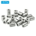 thumbnail image 3 of Uxcell Thread Adapters Sleeve Reducing Nut 20pcs M10x1.5 Male to M6x1 Female Repairing Insert Nut 12mm, 3 of 6