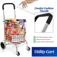 Camkey Folding Shopping Cart with Wheels, Grocery Cart for Groceries