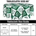 thumbnail image 2 of St. Patrick''s Day Round Tablecloth 60 Inch Green and White Shamrocks Green Plaid Table Covers Decorative Waterproof Stain and Wrinkle Table Cloth for Holiday Party Rooms Outdoors, 2 of 6