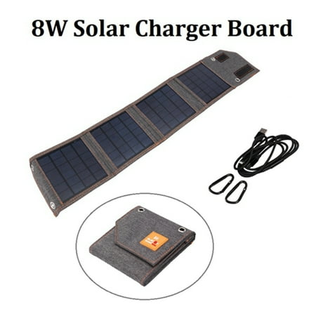 

8W Solar Charger Board Portable Outdoor Camping Hiking Solar Folding Bag Charger USB 5V Solar Panel Charger