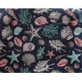 thumbnail image 6 of oneOone Georgette Viscose Blue Fabric Sea Shells Pattern Sewing Material Print Fabric By The Yard 42 Inch Wide, 6 of 6