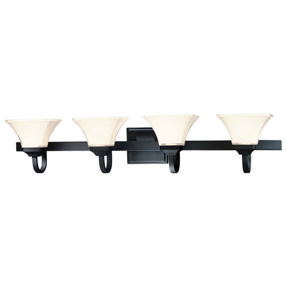 Minka-Lavery 6814-66 Agilis 4 Light 43 inch Coal Bath Light Wall Light in Black